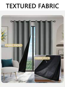 1 peça/2 peças Cortinas de Blackout com Forro Térmico e Revestimento Isolante, adequadas para sala de estar, quarto, cozinha, banheiro, decoração de casa e decoração de quarto
