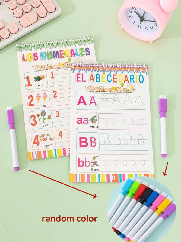 1 Cuaderno de caligrafía digital/con letras para niños de 3 a 14 años, estudiantes de escuela primaria, para practicar caligrafía, pequeños regalos, 2 tipos de juguetes con números opcionales, colores para la escuela, cuaderno de ejercicios, libros para niños, aprender a escribir, juguetes para niños, juguetes, regalos para niños, vuelta a la escuela