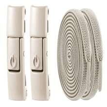 2 Stücke elastische Schuhbänder ohne Binden mit 2 Metallschnallen, Schuhzubehör zum Schnelle anbringen, Schnürsenkel ohne Binden, unisex