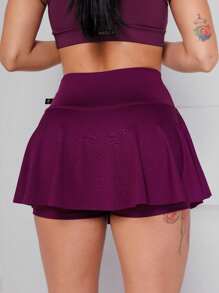 Women Sports Skirts & Skorts - Burgundy - View 2