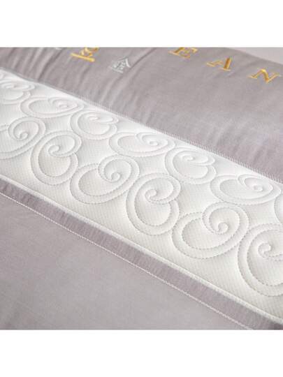 1pc Elegante European Geborduurde Patchwork Compartment Pillow, Medium Height Sleeping Moisture Wicking Breathable Home Bedding Living Room Bedroom view 9