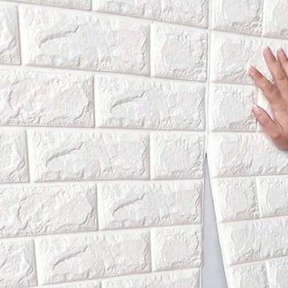 10入組3D貼紙，易於粘貼和從壁紙表面剝離，適用於臥室客廳浴室廚房寢具室裝飾，易於清潔和切割，適用於廚房客廳浴室走廊