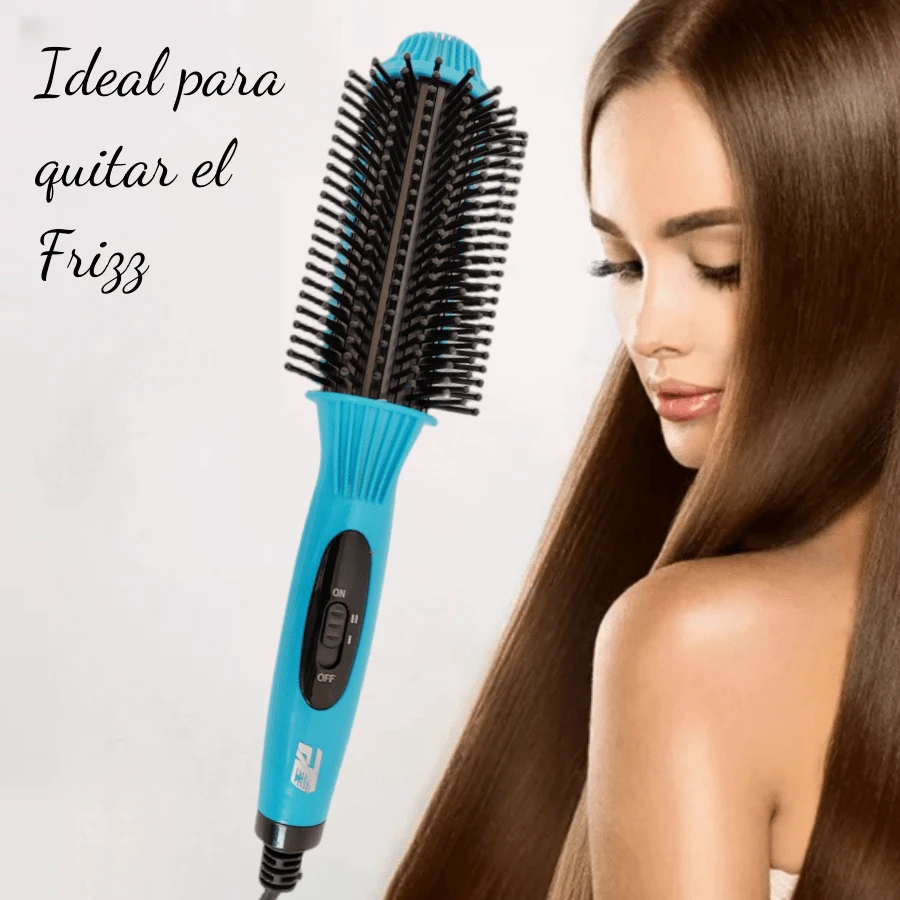 FD Cepillo Caliente Alisador Para Cabello para quitar el frizz barberia - Multicolor - Ver 1