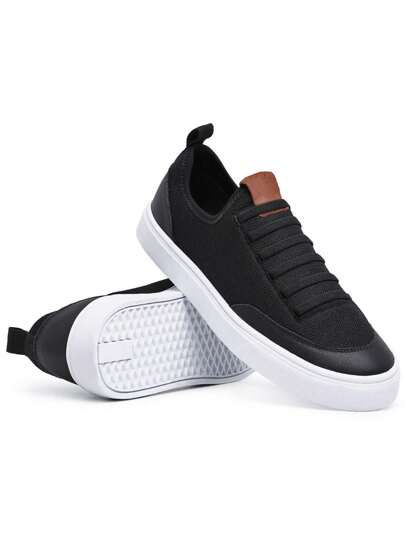 Tenis Sapatenis Cano Baixo Casual Calce Facil Cadarço Elástico Confortável Leve Unissex