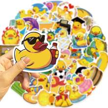 50pcs Cute Yellow Duck Stickers ,High Quality Vinyl Aesthetic Stickers Suitable For Scrapbooks, Journals, Laptops, Bumpers, Skateboards, Water Bottles, Computers, Cell Phones, Cars Stickers Can Bring A Lot Of Fun To Your Life, Perfect Gifts For Adults&Kids