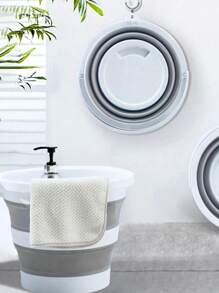 1入組，可折疊餐盤、洗臉盆、折疊桶、浴室收納盆、多功能折疊清洗盤，適用於露營、攜帶型水槽和家庭洗衣盆、水桶、水貯存器、腳浴槽、水果和蔬菜清洗盤、清潔用品、返校用品、旅行用品 - 多色 - 查看 4