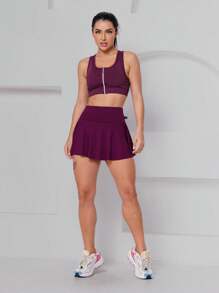 Women Sports Skirts & Skorts - Burgundy - View 6