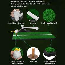 1pc Golf Swing Trainer, Multi-Functional Indoor Golf Training Aid For Beginners, Indoor/Outdoor Putting Practice - Green - View 3