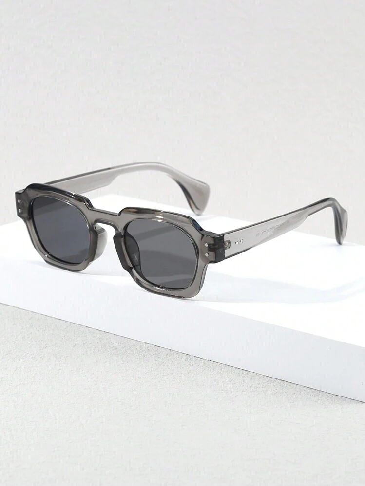 1 par/2 pares de gafas de estilo vintage con marco cuadrado pequeño y adorno de remaches, para fiesta, moda, verano, playa, vacaciones, exterior, viajes - Multicolor - Añade 15