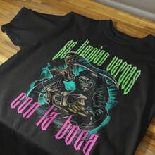 PLAYERA CAMISETA MEMES CALAVERA GYM Y URBAN CALAVERAS CHIDAS 19 - Negro - Ver 2