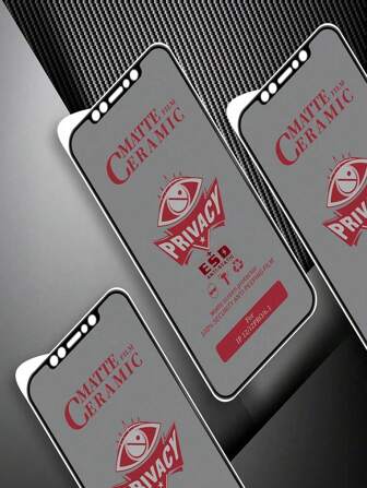 2 片磨砂隐私陶瓷软膜无气泡、易粘贴、不留指纹、防指纹、坚固兼容 /兼容三星 Galaxy/兼容小米/红米/兼容华为/荣耀/POCO 磨砂防偷窥屏幕保护膜软膜非玻璃防水防震防摔防摔防刮全覆盖