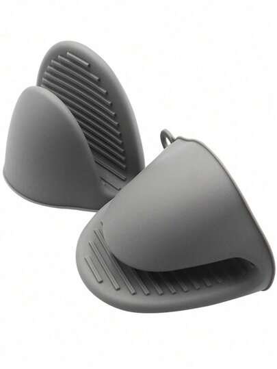 2 luvas de silicone resistentes ao calor, luvas para micro-ondas, luvas de forno com isolamento térmico, mini luvas para cozinhar, assar e churrasco, acessórios essenciais para cozinha