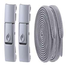 2 Stücke elastische Schuhbänder ohne Binden mit 2 Metallschnallen, Schuhzubehör zum Schnelle anbringen, Schnürsenkel ohne Binden, unisex