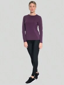 Women Sports Tees & Tanks - Burgundy - View 4