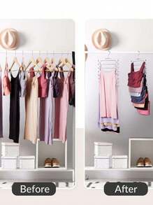 1 móc treo đồ lót bằng kim loại nhiều lớp, giá treo quần áo có thể gấp lại, móc treo quần áo ma thuật tiết kiệm không gian đa chức năng không để lại dấu vết, đồ trang trí mùa thu, đồ trang trí lễ hội, đồ trang trí phòng, đồ trang trí nhà, đồ trang trí mùa thu, đồ trang trí phòng ngủ - màu đen - Xem 10