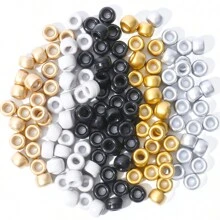 500 peças Miçangas de Pulseira de Amizade, Miçangas de Pônei de 6x9mm para confecção de joias, miçangas soltas de estilos variados (Pacote com 5) - contas de barril - Visão 11
