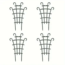 1入綠色塑料植物攀爬支撐籠，可堆疊的盆栽藤蔓、花卉和蔬菜園架，多功能植物攀爬網格柱，高度10.93英寸 - 綠色 - 查看 13