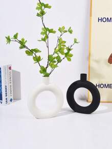 Sturdy Plastic Round Ring-Shaped Flower Vase, Suitable For Home Decor, Wedding Party, Desktop Display,Home Decor,Flower Vase,Centerpiece,Table Decor Room Decor Glass Vase