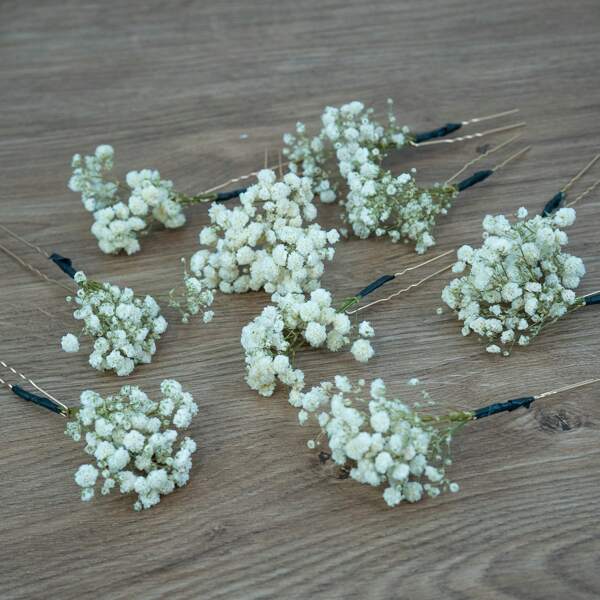 2-20pieces Baby's Breath Hair Pin, Gypsophila Hair Pin, Baby's Breath Bridal Hair Pin, Bridal Hair Accessories, Dried Flower Hair Pins