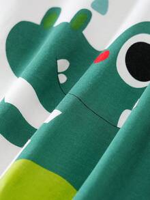 Yierying Mono de bebé niño con bloqueo de color, diseño de cocodrilo lindo de dibujos animados con cuernos, cómodo cuello redondo, primavera/otoño - Multicolor - Ver 3