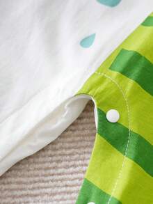 Yierying Mono de bebé niño con bloqueo de color, diseño de cocodrilo lindo de dibujos animados con cuernos, cómodo cuello redondo, primavera/otoño - Multicolor - Ver 5