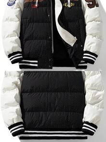 Nam Thu Đông Áo Đệm Dày Chống Lạnh Và Ấm Áp Hợp Thời Trang Thương Hiệu Có Mũ Trùm Đầu Đệm Áo - màu đen - Xem 4