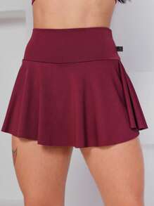 Women Sports Skirts & Skorts - Maroon - View 1