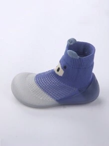 1 Pair Summer Kids Cartoon Mesh Breathable Soft-Sole Toddler Boys/Girls Anti-Slip Indoor Floor Shoes, Baby Sport Sneakers