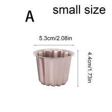 1pc Golden Non-Stick Carbon Steel Madeleine Cake Mold, Single Cup / 4-Cup / 6-Cup Options, Oven Baking Mould