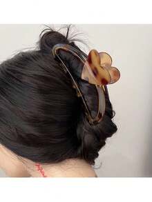 1pc  South Korean Maillard Leopard Pattern Fashion Large Hair Claw - Leopard - View 1