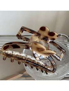 1pc  South Korean Maillard Leopard Pattern Fashion Large Hair Claw - Leopard - View 3