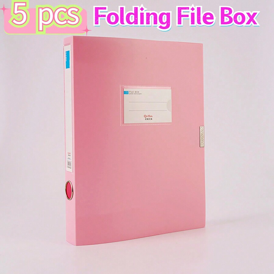 Morandi File Box A4 Size Document Holder 35mm Folding Storage Case