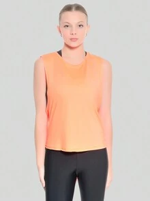 Women Sports Tees & Tanks - 橘色 - 查看 2