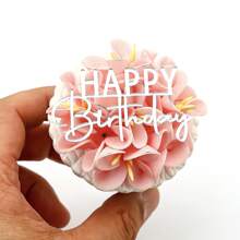 3 pièces Gâteau miroir acrylique à inscription joyeux anniversaire faite à la main pour la décoration de gâteau et de cupcake pour les fêtes, la rentrée scolaire, la Saint-Valentin