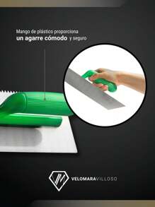 Llana Dentado Triangular Mango Plastico 6 Remaches 11 Pulgadas Herramienta De Construcción - Gris - Ver 5