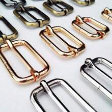 10pcs Metal Braided Bag Lock Buckle Slider Adjuster With Rectangular Ring Buckle For DIY Bag Accessories - Multicolor - View 2