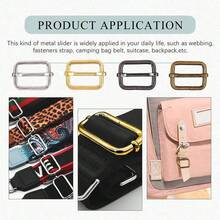 10pcs Metal Braided Bag Lock Buckle Slider Adjuster With Rectangular Ring Buckle For DIY Bag Accessories - Multicolor - View 9