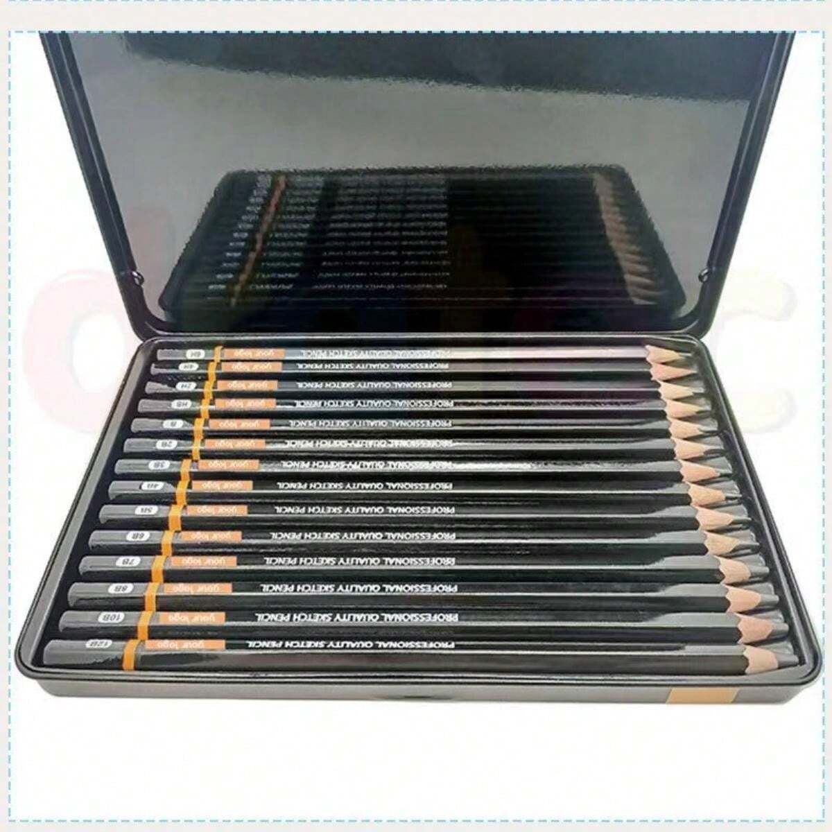 Lot De 12 Crayons à Dessin En Graphite (14B