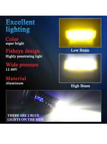 Faro de LED foco delantero bombilla de alto brillo luz antiniebla de doble color CSP H4, P15D, H6, para motocicleta - Plateado - Ver 6