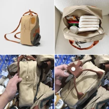 Personalized Embroidered Dinosaur Backpack, Custom Name Backpack, Embroidered Bag For Girls Dino School Backpack Plush Portable, Multifunction, Versatile, Functional, Practical, All-Purpose For Birthdays, For Graduation, For Christmas, For Winter, For Fall/Autumn, For School, For Outdoors/Outings/Travel/Hiking/Stadium/Sports/Climbing Letter Portable,Multifunction,Versatile,Large Capacity,Functional,Practical,All-Purpose Cute,Adorable,Contracted,Vacay Vibes/Vacation,Minimalist,New Year Glamour - Brown - View 3