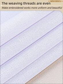 4pcs White DIY Cross Stitch Fabric, Thick Material With Even Threads, For Making Flat Finished Products. Available In 11CT And 14CT, With 6 Cutting Size Options.