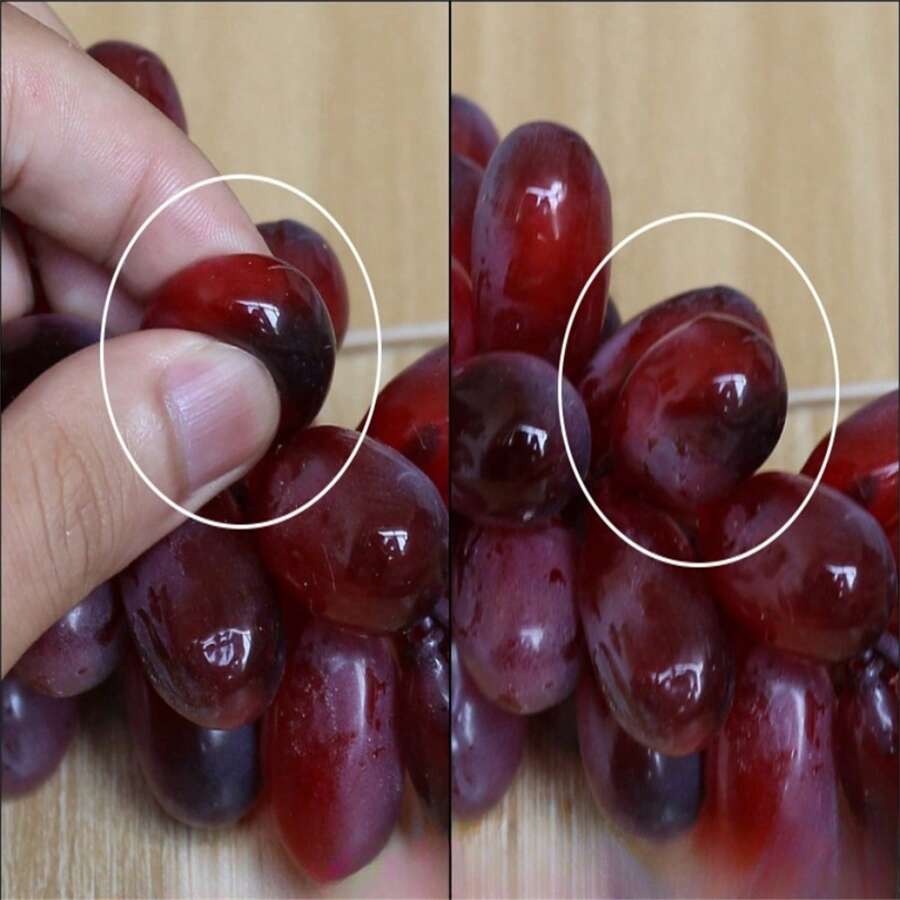 Set de 24/36/60 piezas de racimos de uvas artificiales para decoración interior, elementos de utilería con modelo de fruta, uvas falsas de plástico PVC con efecto escarcha, para decoración del hogar, accesorios colgantes para Halloween y días festivos - Multicolor - Ver 1