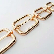 10pcs Metal Braided Bag Lock Buckle Slider Adjuster With Rectangular Ring Buckle For DIY Bag Accessories - Multicolor - View 3