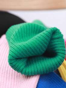 1 paire de manchettes épaisses pour femmes, gants sans doigts à design long pour l'automne et l'hiver, manches tricotées chaudes pour la protection contre le froid