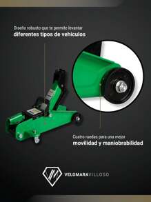Gato De Patín Hidráulico 2 Toneladas Portátil Auto Camioneta Herramienta Para Coche Automotriz - Verde - Ver 7