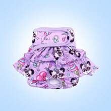 1 件装雌性宠物狗生理裤，狗狗经期卫生内裤 - 紫色 - 查看 1