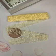 Encaje bordado con flores de 10 yardas de largo para hacer bouquets, cajas de regalo y accesorios para la ropa de niños, juguetes, muñecas, ropa de mascotas y otros accesorios - Multicolor - Ver 14