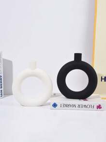 Sturdy Plastic Round Ring-Shaped Flower Vase, Suitable For Home Decor, Wedding Party, Desktop Display,Home Decor,Flower Vase,Centerpiece,Table Decor Room Decor Glass Vase