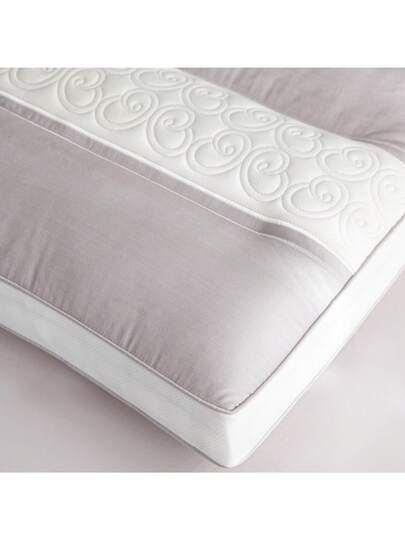 1pc Elegante European Geborduurde Patchwork Compartment Pillow, Medium Height Sleeping Moisture Wicking Breathable Home Bedding Living Room Bedroom view 4