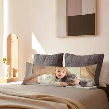 1pc Custom Pillow Case Custom Pillow With Picture Long Body Pillow Case Personalized Pillow Cover With Your Loved Ones Custom Pillow Case Cover Gifts Any Picture (20x54 Inch) Christmas Gift - Upload Pictures to Customize Pillows - View 4